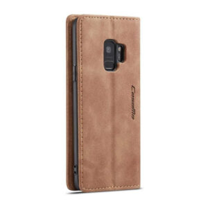 CaseMe Retro Boekmodel Hoesje Samsung Galaxy S9 – Bruin