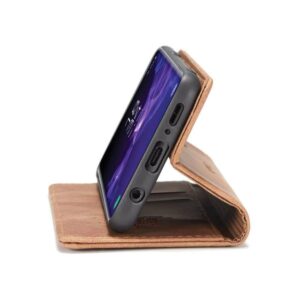 CaseMe Retro Boekmodel Hoesje Samsung Galaxy S9 – Bruin