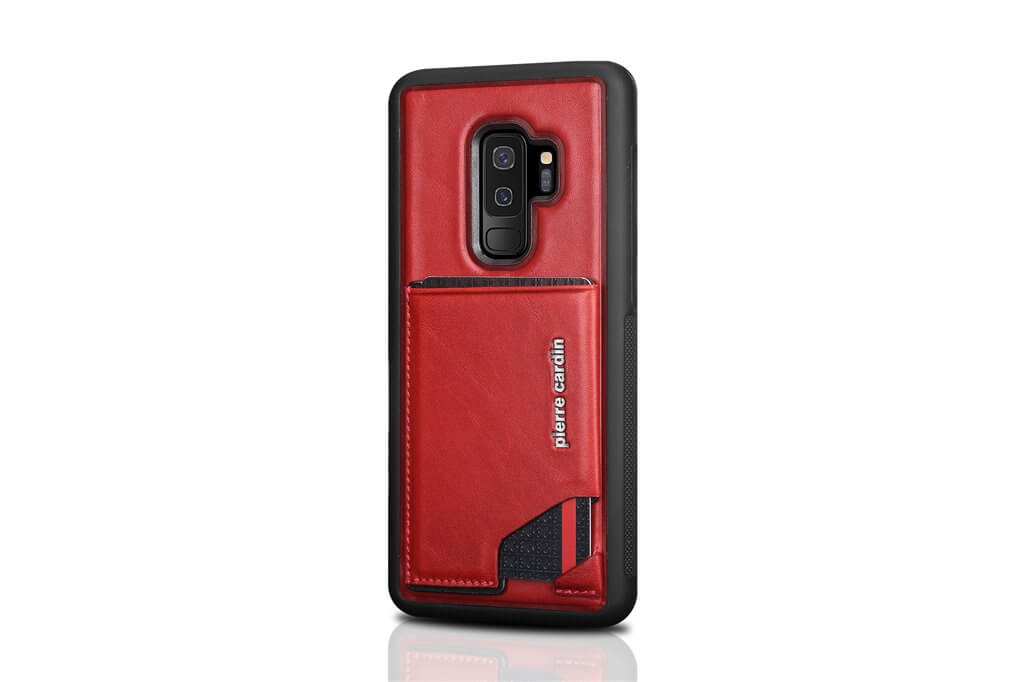 Pierre Cardin Leren Backcover Met Kaarthouder Samsung S9 Plus - Rood -1