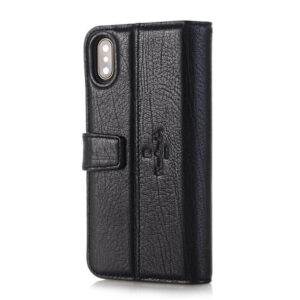 Pierre Cardin Lederen Boekmodel iPhone XS / X - Zwart -3