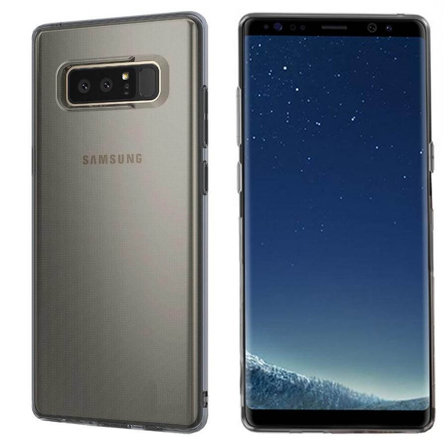 Silliconen Backcover Samsung Galaxy Note 8 - Zwart/Transparant