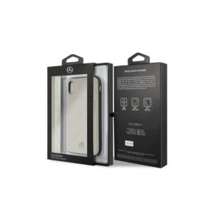 Mercedes Benz Leren Backcover iPhone XR - Grijs