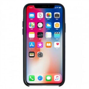 Soft Touch Silliconen Backcover iPhone XS / X - Donkerblauw