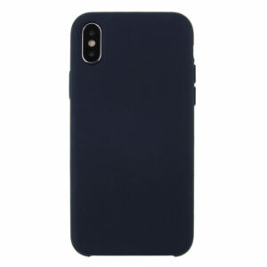Soft Touch Silliconen Backcover iPhone XS / X - Donkerblauw