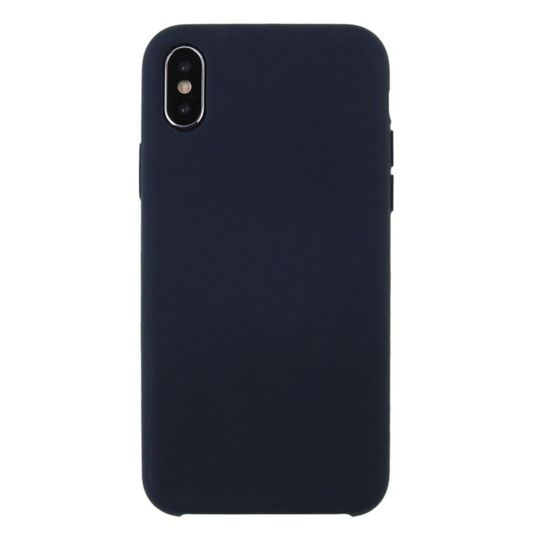 Soft Touch Silliconen Backcover iPhone XS / X - Donkerblauw