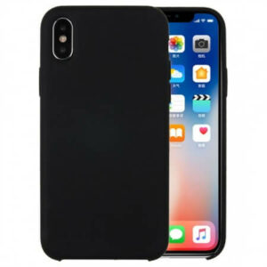 Soft Touch Silliconen Backcover iPhone XS / X - Zwart