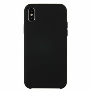 Soft Touch Silliconen Backcover iPhone XS / X - Zwart