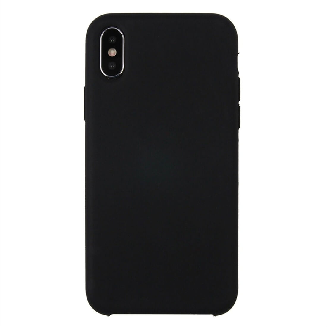Soft Touch Silliconen Backcover iPhone XS / X - Zwart