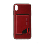 variatie Pierre Cardin Leren Backcover Hoesje Met Kaarthouder iPhone XS Max – Rood