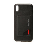 variatie Pierre Cardin Leren Backcover Hoesje Met Kaarthouder iPhone XS Max – Zwart