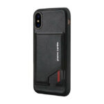 variatie Pierre Cardin Leren Hoesje Met Kaarthouder iPhone XS / X – Zwart