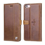 variatie Pierre Cardin Leder Booklet Case iPhone 6s Plus / 6 Plus – Bruin