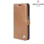 variatie Pierre Cardin Lederen Boek Hoesje Samsung S6 edge – Bruin