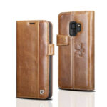 Pierre Cardin Leder Booklet Case Samsung S9 - Bruin