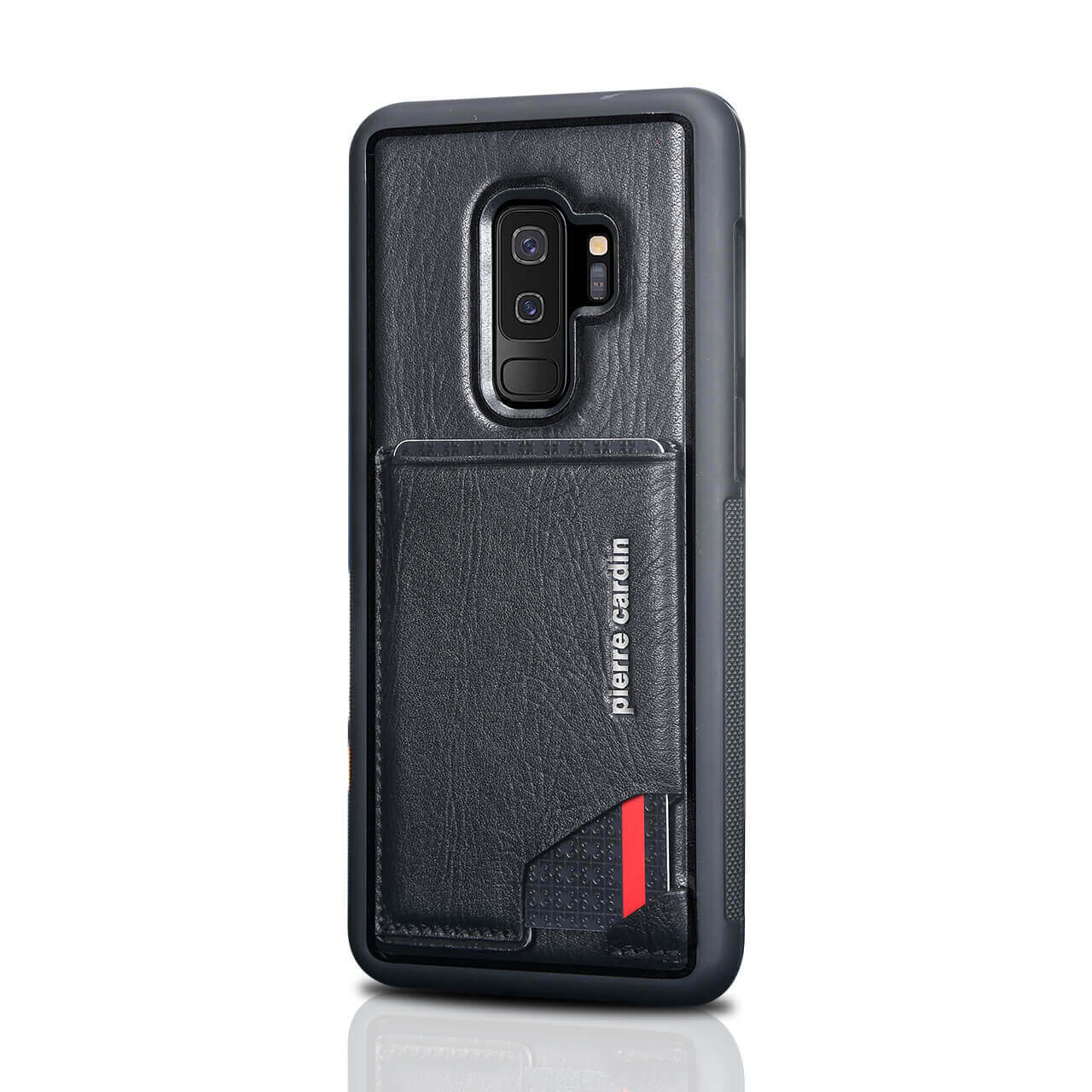 Pierre Cardin Leren Backcover Met Kaarthouder Samsung S9 Plus - Zwart