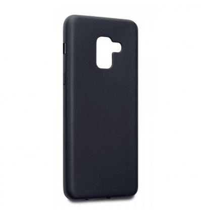 Silliconen Backcover Samsung Galaxy A8 (2018) - Zwart