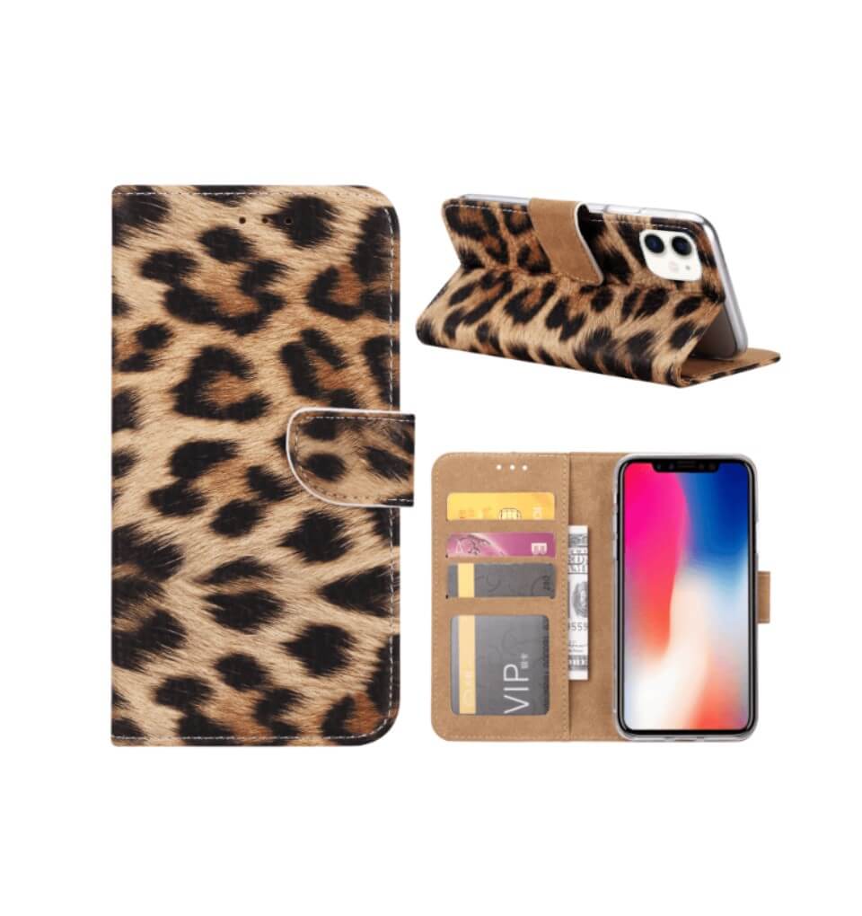 Fonu Boekmodel Hoesje Luipaard iPhone 11