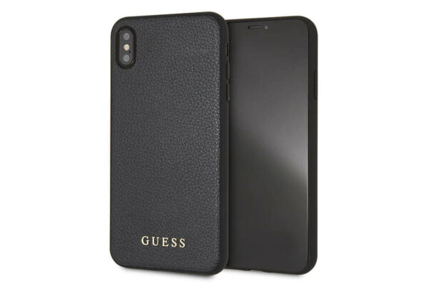 GUESS Siliconen Back Cover iPhone XS Max - Zwart