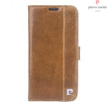 variatie Pierre Cardin Echt Leren Book Cover Samsung S6 – Bruin