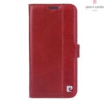 variatie Pierre Cardin Lederen Booklet Case Samsung S6 – Bordeauxrood