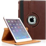 variatie iPad Air 2 Hoes – 9.7 Inch – Air 2014 Hoes – Air 2 Case – Air 2e Generatie – Bookcase – A1566 – A1567 – 360 Draaibaar – Hoesje – Met Standaard – Bruin