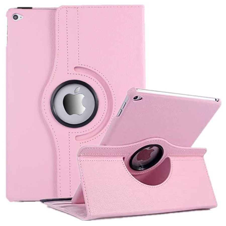 iPad Air 2 Hoes - 9.7 Inch - Air 2014 Hoes - Case - Air 2e Generatie - Bookcase - A1566 - A1567 - 360 Draaibaar - Hoesje - Met Standaard - Lichtroze