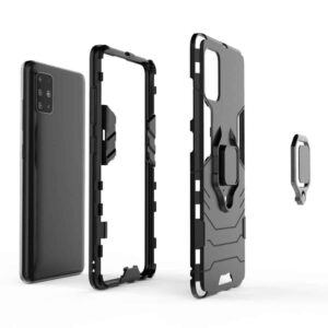 FONU Backcover Hoesje Met Ringhouder Samsung Galaxy A51 - Zwart 2