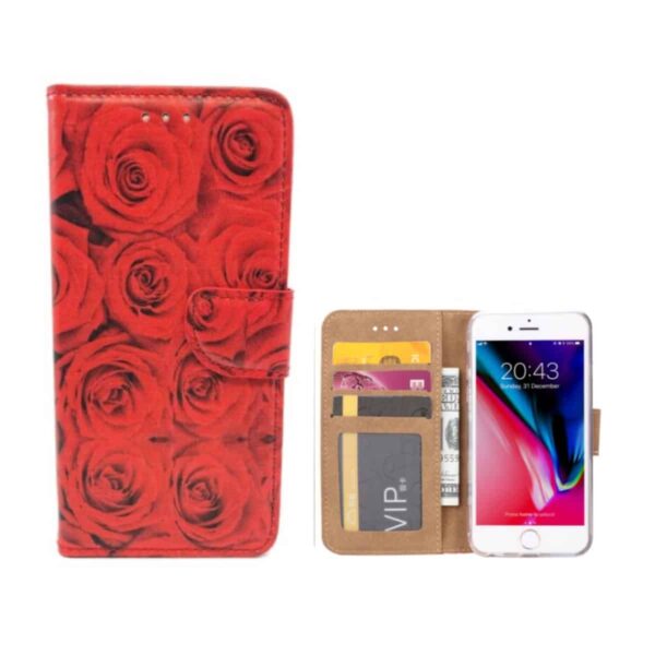 FONU Bookcase Hoesje Rode Rozen iPhone 6S
