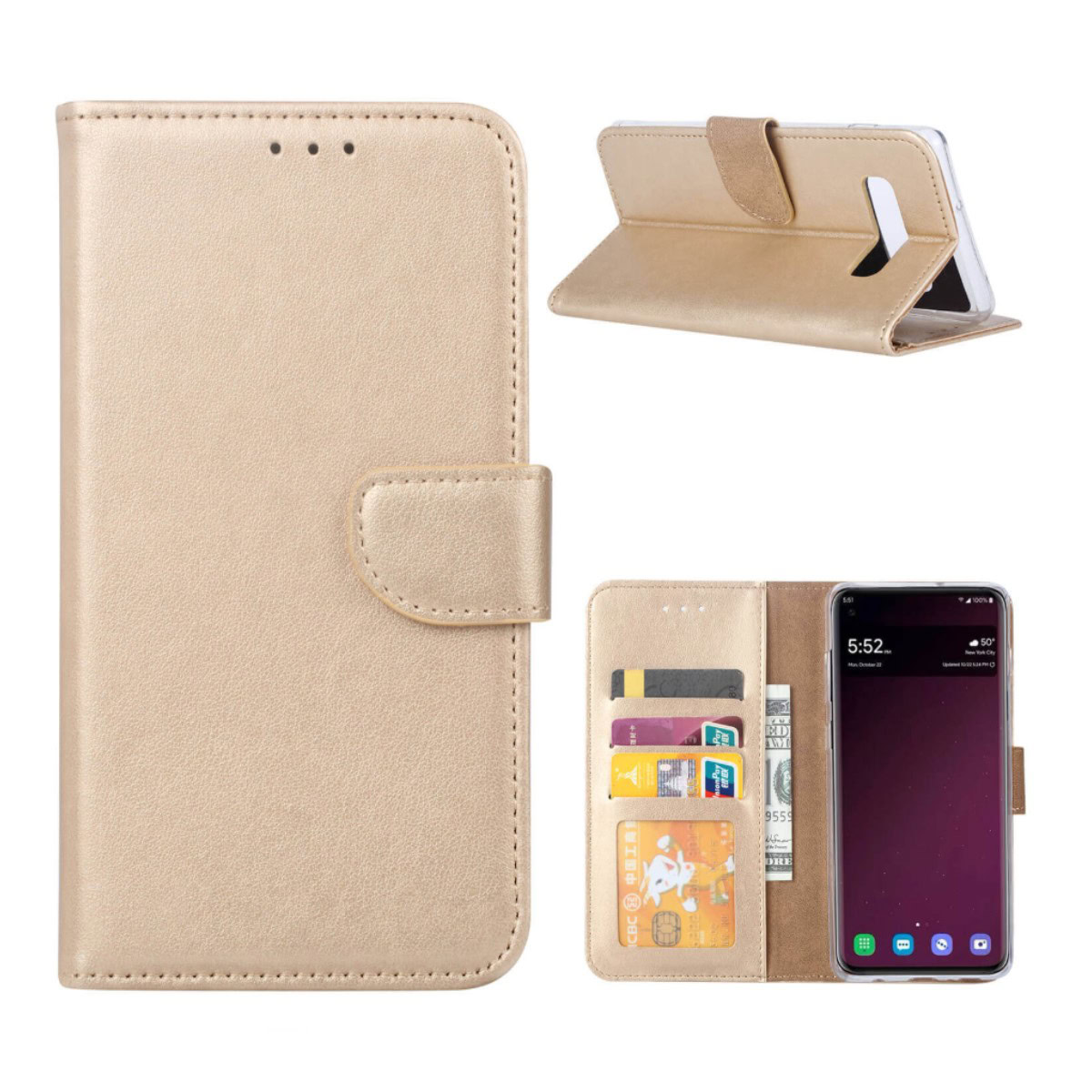FONU Bookcase Samsung Galaxy S7 Edge - Goud