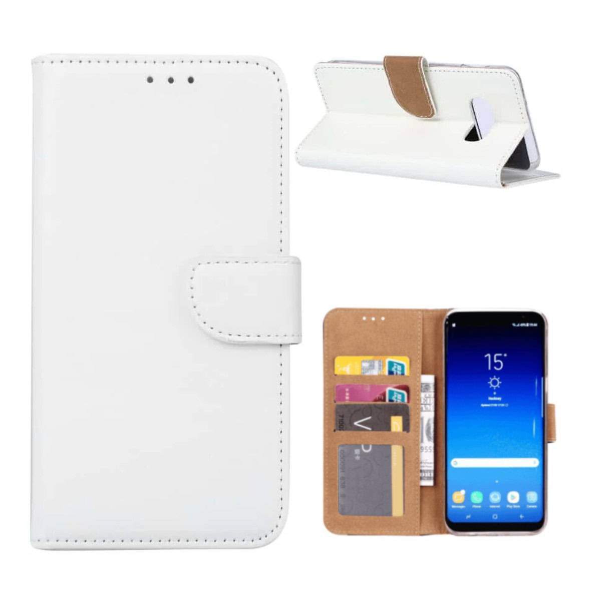 jogger Verzorgen hotel FONU Bookcover Samsung Galaxy S7 - Wit