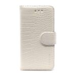 variatie FONU Luxe Leren Krokodil Book Cover Beschermhoesje Samsung S8 – Wit