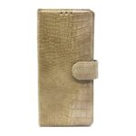 variatie FONU Luxe Leren Krokodil Book Cover Beschermhoesje Samsung S8 – Creme