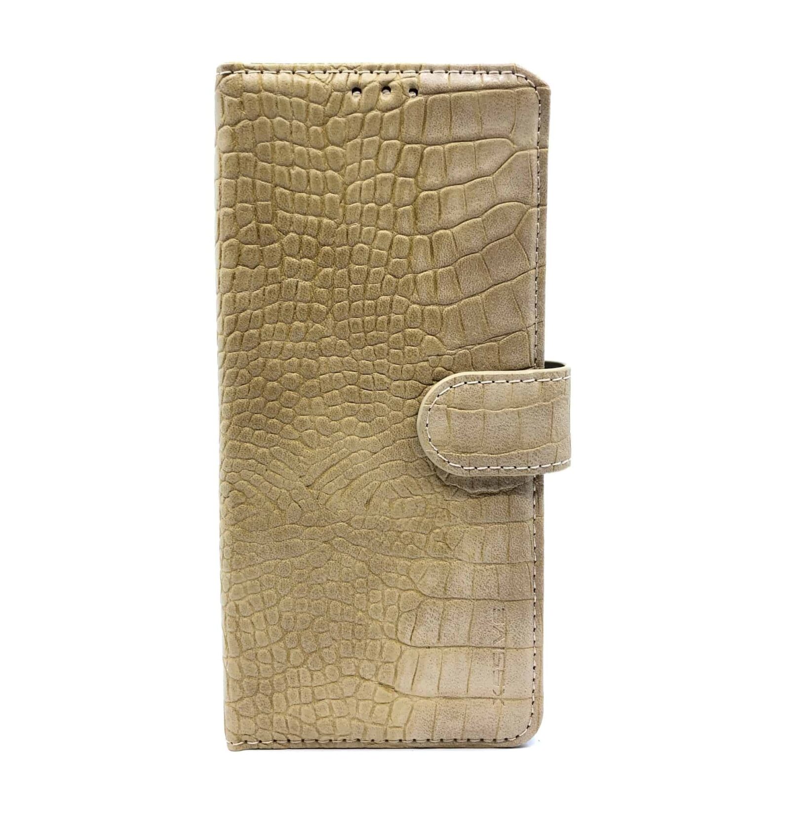 FONU Luxe Leren Krokodillen Bookcase Hoesje iPhone XS Max - Crème_5