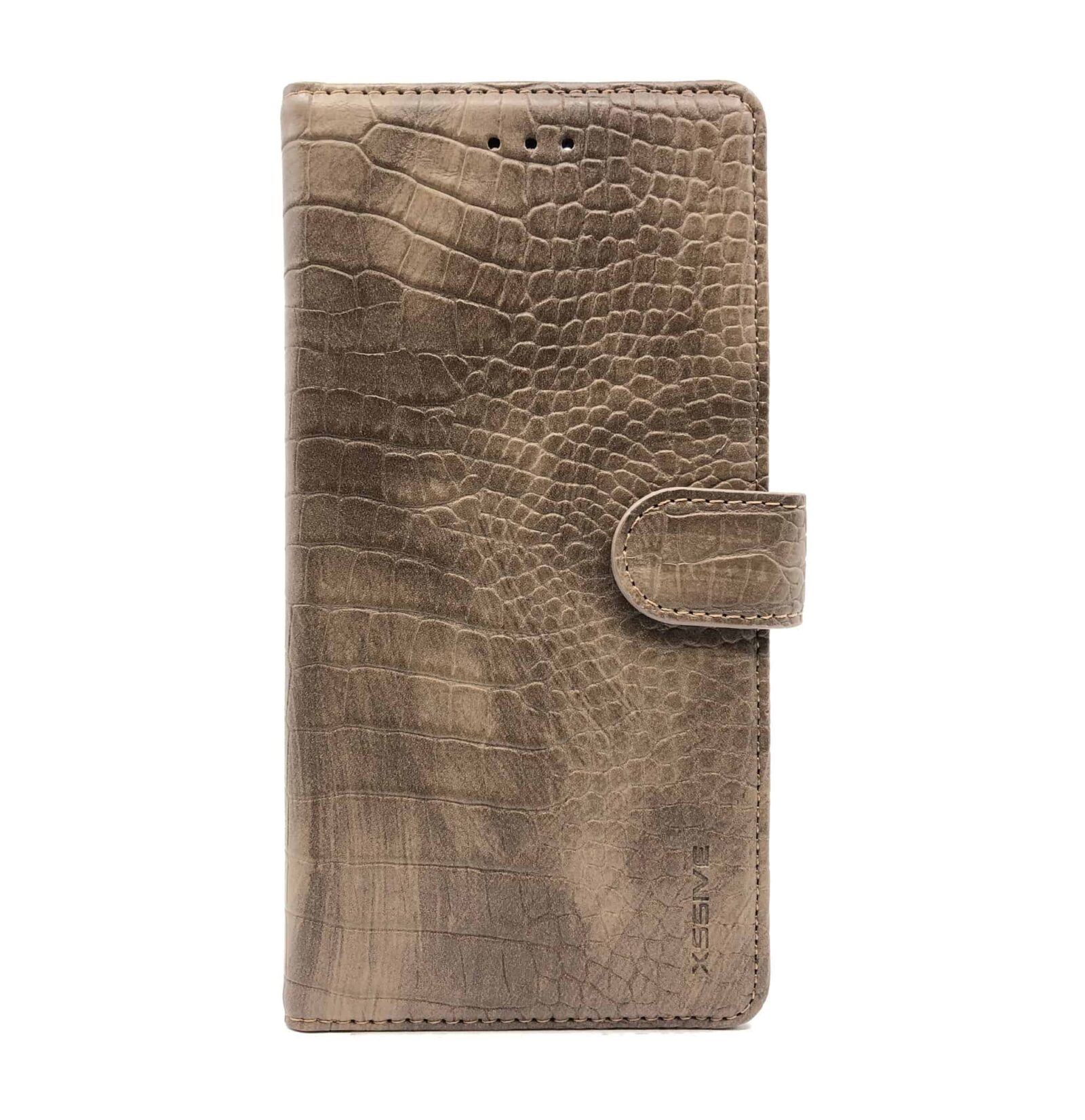 FONU Luxe Leren Krokodillen Bookcase Hoesje iPhone XS Max - Lichtbruin_2