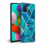 variatie FONU Marmer Hoesje Samsung Galaxy A71 – Blauw