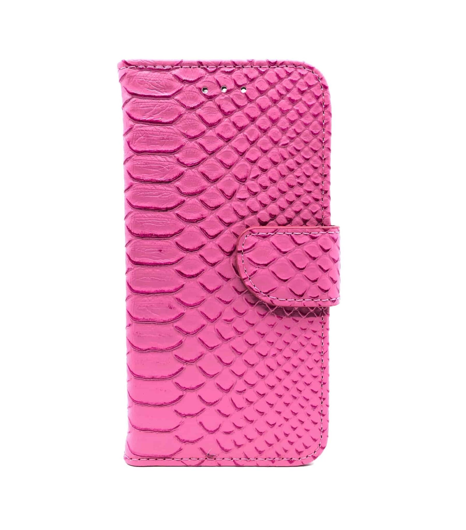 Schubbenprint Bookcase iPhone 8 Plus / 7 Plus - Donkerroze