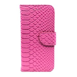Schubbenprint Bookcase iPhone 8 Plus / 7 Plus - Donkerroze