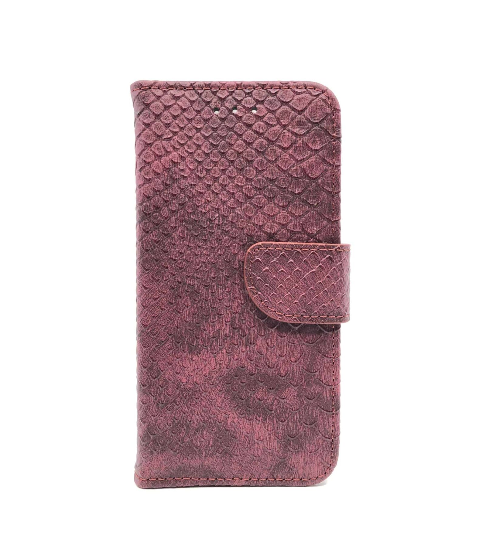 Schubbenprint Bookcase iPhone 8 Plus / 7 Plus - Bordeauxrood