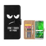 variatie FONU Boekmodel Don’t Touch My Phone Motorola Moto G6 Plus