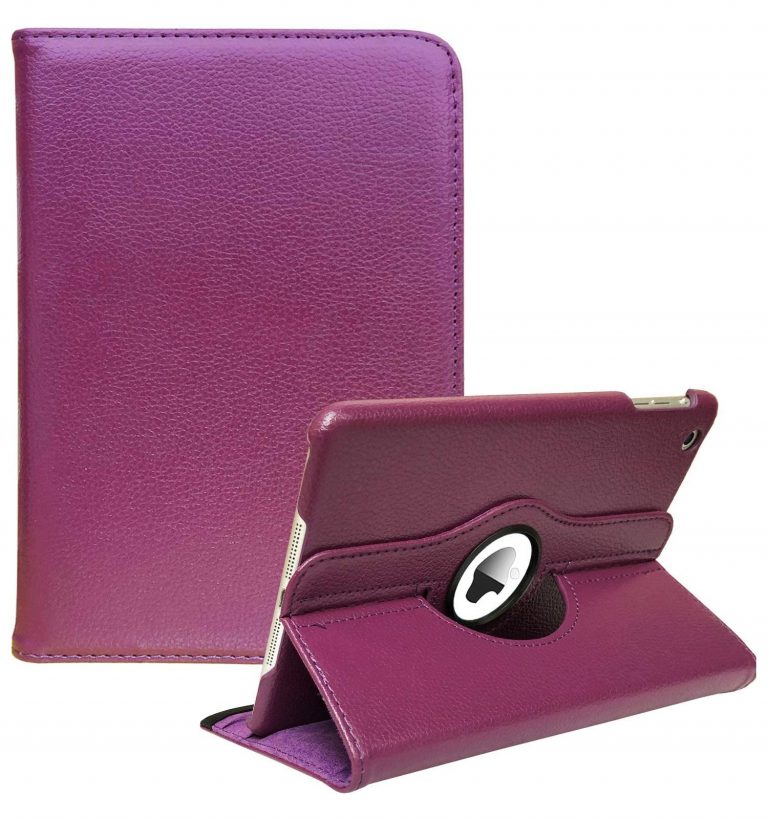 iPad 9/8/7 Hoes - 9e/8e/7e Generatie - 10.2 Inch - Case Cover Hoesje - Bookcase - 2021/2020/2019 - 360 Draaibaar - Roterend - Met Standaard - Paars