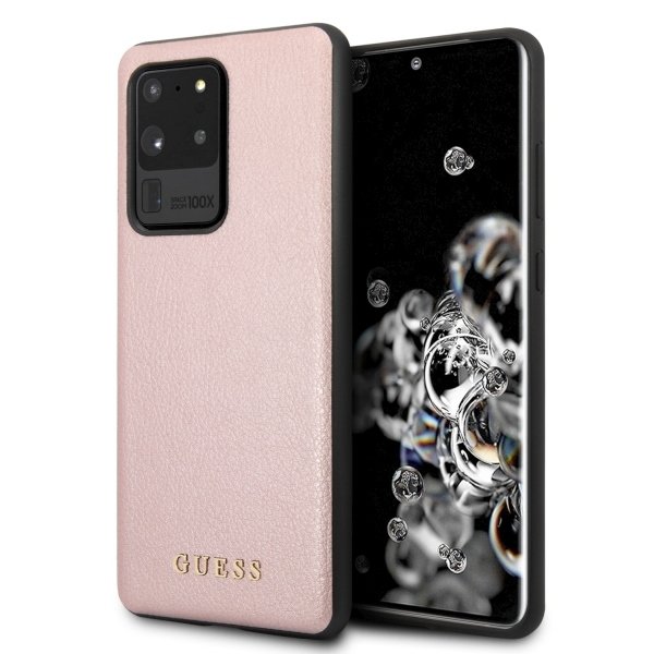 GUESS Iridescent Backcover Hoesje Samsung Galaxy S20 Ultra - Roze