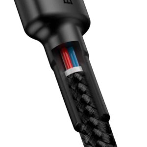 Baseus Geweven Nylon USBC naar USBC Fast Charge Kabel 1M Grijs 3A Max 4