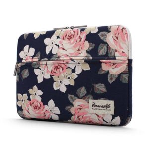 Canvaslife Universeel Laptop Sleeve Tot 16 inch - Bloemenprint Blauw