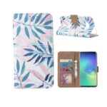 variatie FONU Booklet Cover Lange Bladeren Samsung S10