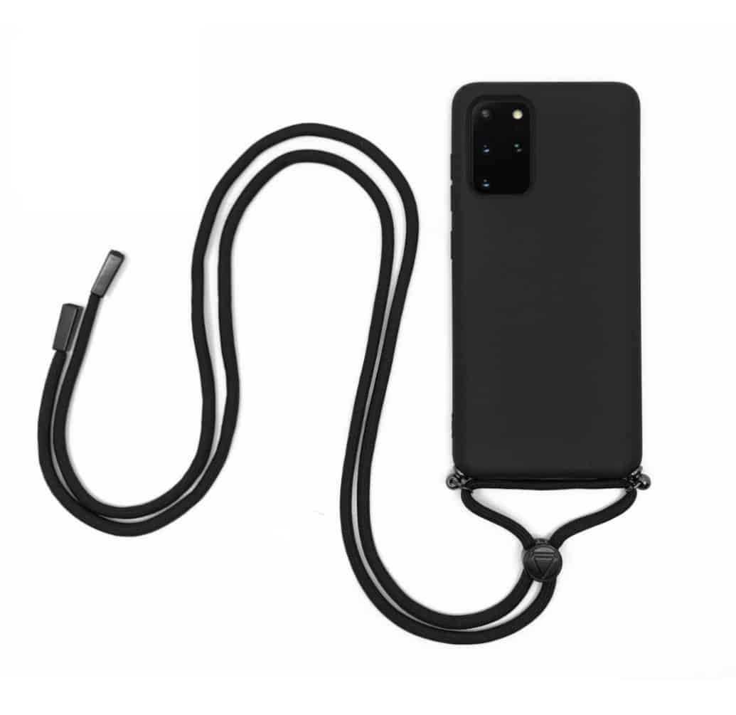 FONU Siliconen Back Case Met Touw Samsung S20 Plus - Zwart