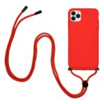 FONU Siliconen Backcover Beschermhoesje Met Touwtje iPhone 11 Pro – Rood
