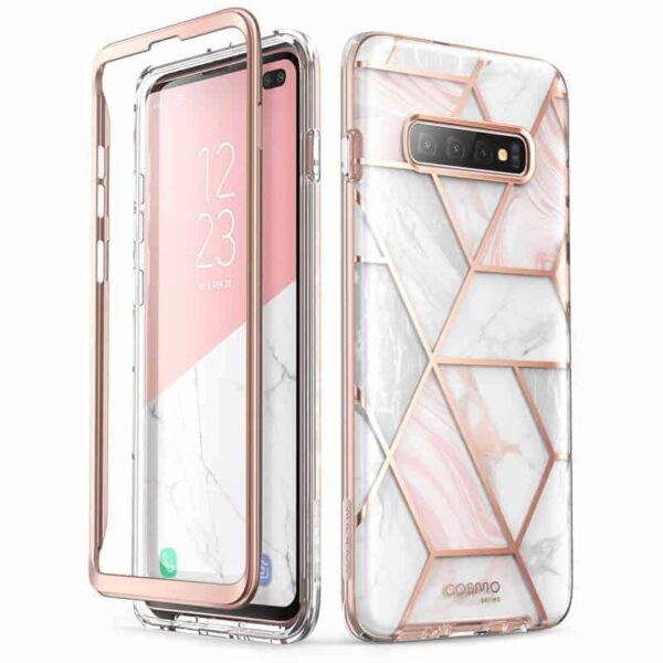 COSMO Backcover Hoesje Samsung Galaxy S10 Plus - Marble Wit