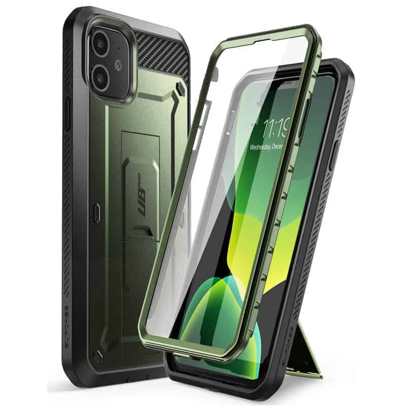 SUPCASE 360° Backcover Hoesje Met Screen Protector iPhone 11 - Metallic Groen