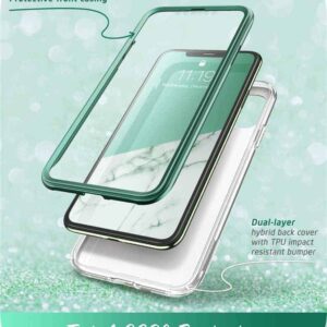COSMO 360° Backcover Hoesje Met Screen Protector iPhone 11 Pro Max - Prasio Green 2