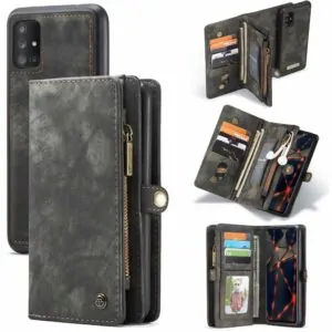Caseme vintage Wallet Case Samsung Galaxy A71 – Zwart